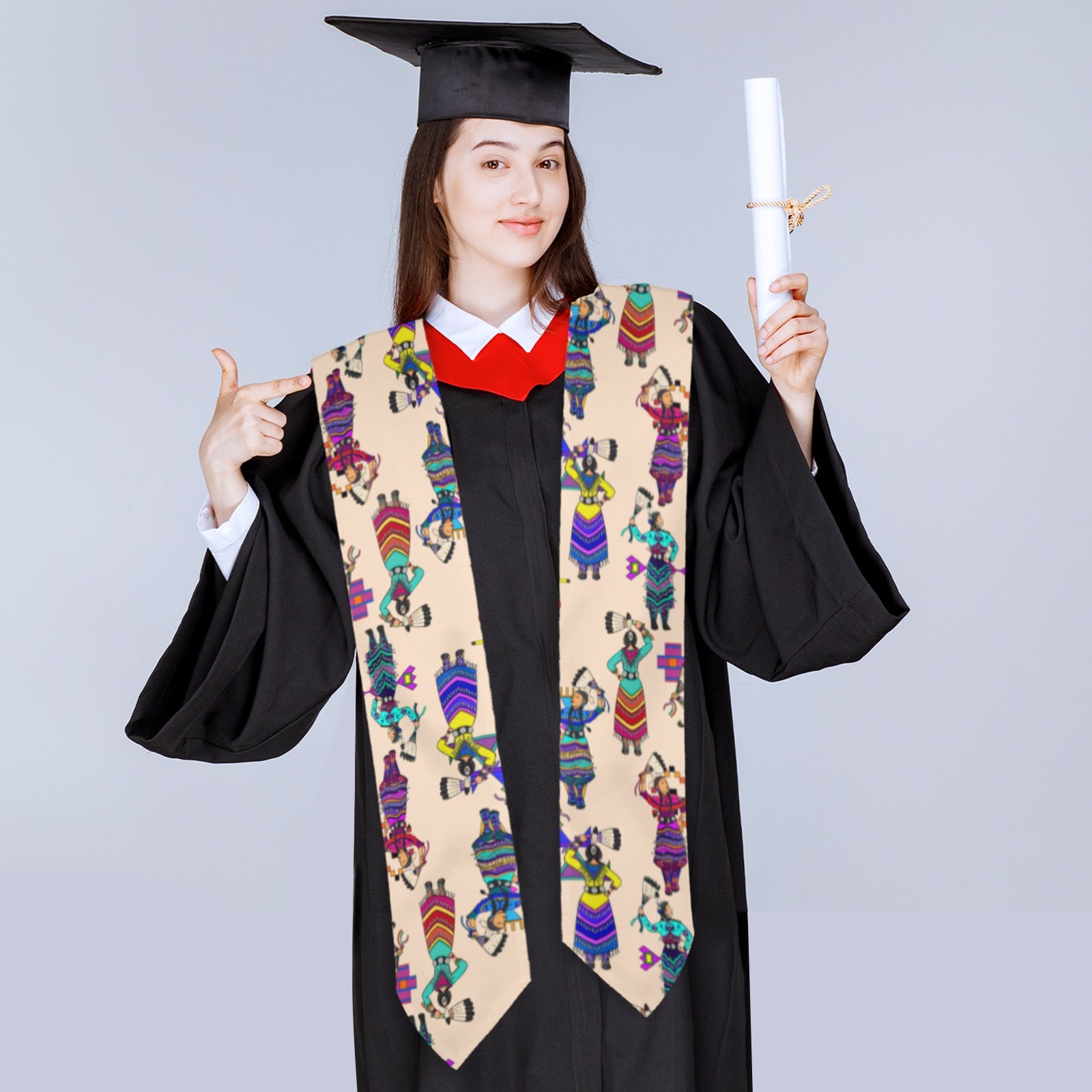 Women's Jingle Dancers Muslin Graduation Stole