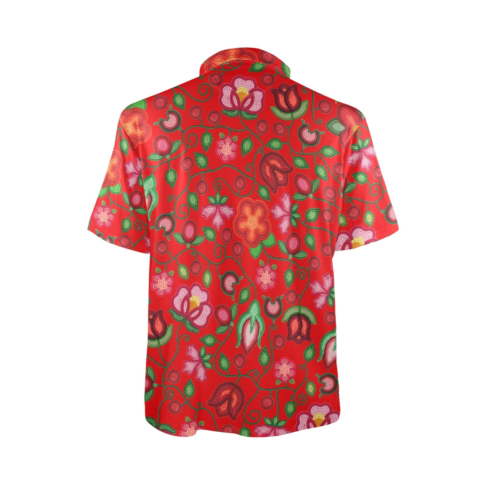 Rose Reverie Red Polo Shirt