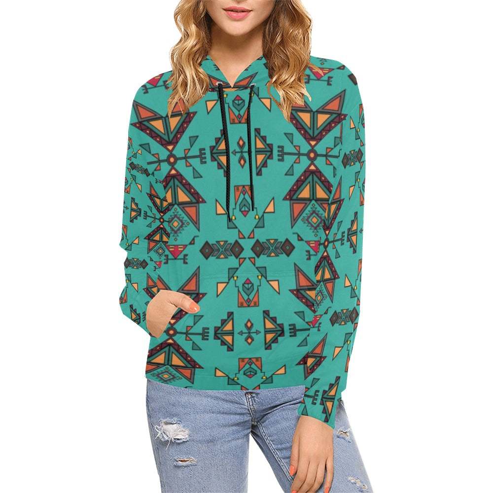 Arrow Dawn Turquoise Hoodie for Women (USA Size)