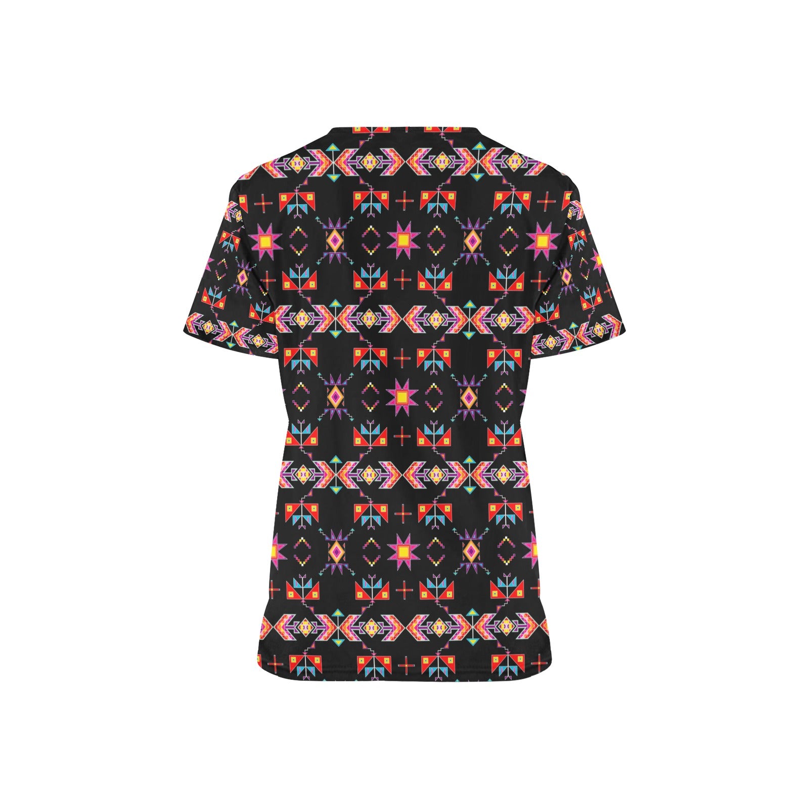 Scattered Generations Black Scrub Top