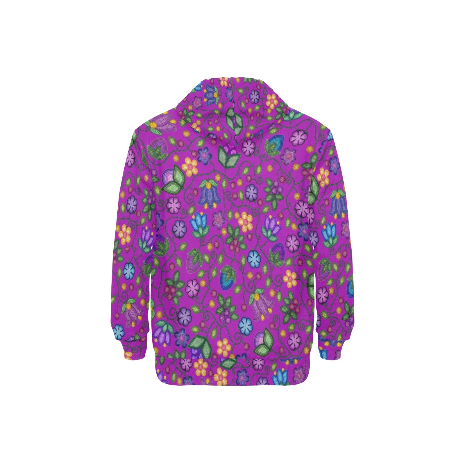 Bloom Uplift Purple Men's Long Sleeve Fleece Hoodie