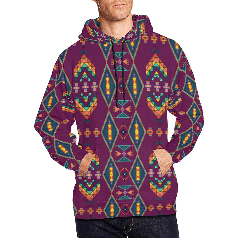 Travois Tipi Berry Hoodie for Men (USA Size)