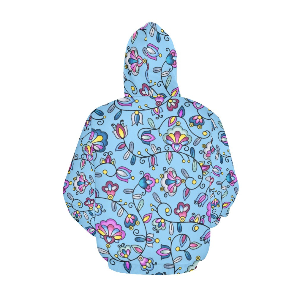 Autumn Bundle Blessing Blue Hoodie for Women (USA Size)