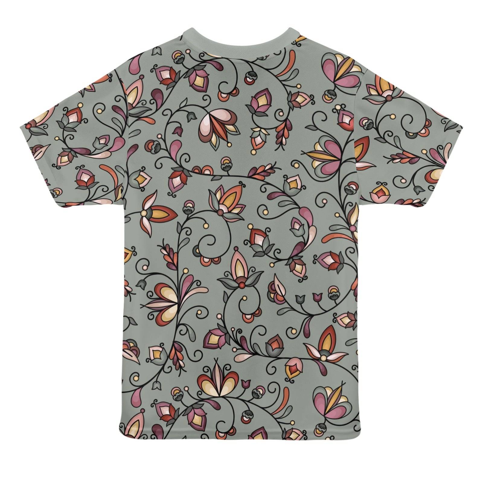 Burnt Sky Petals Green T-shirt for Women