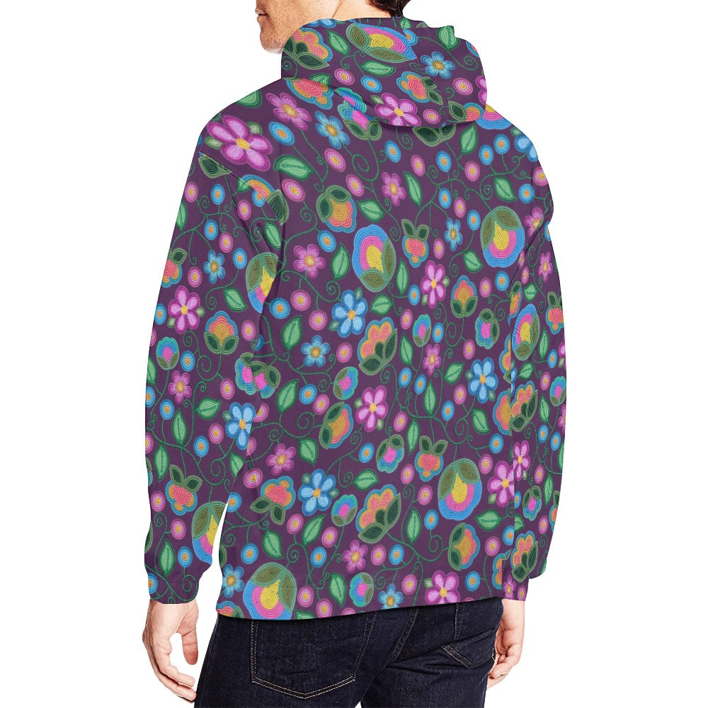 Turquoise Sunbeam Violet Hoodie for Men (USA Size)