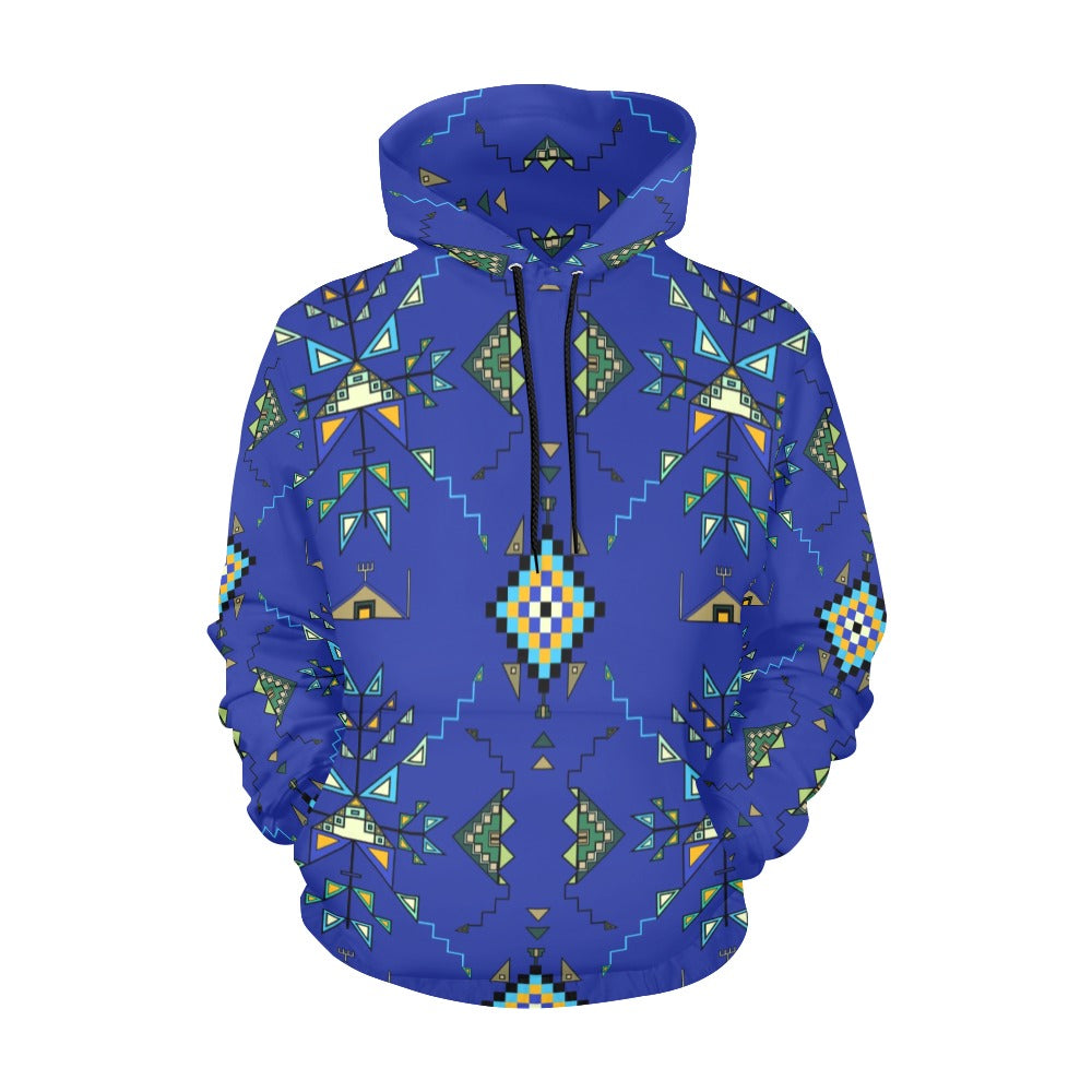 Bear Shield Dark Blue Hoodie for Women (USA Size)
