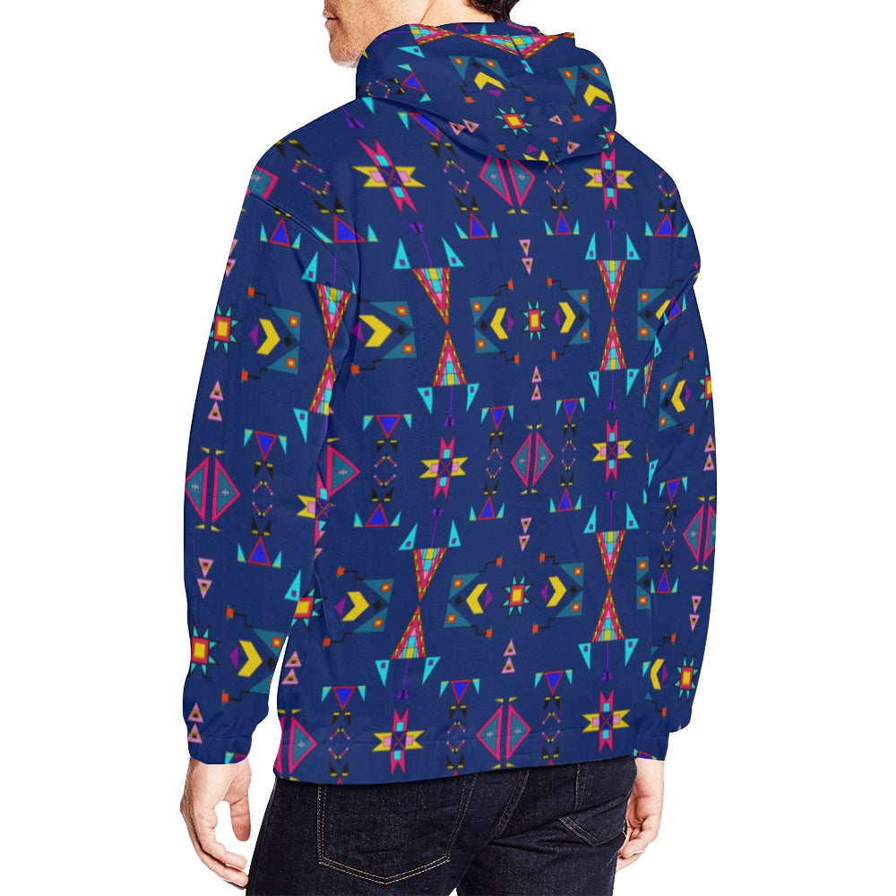 Enemy Territory Dark Navy Hoodie for Men (USA Size)