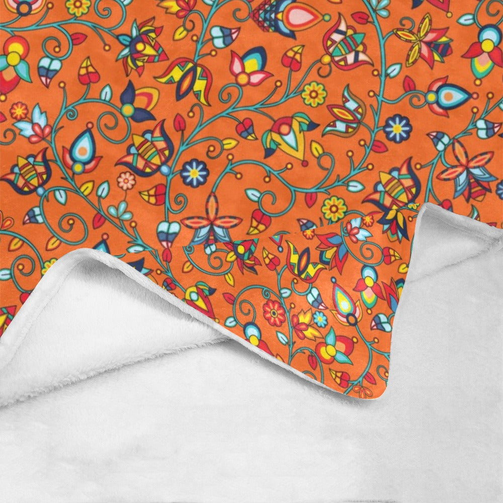 Thorny Path Orange Ultra-Soft Micro Fleece Blanket 60"x80"