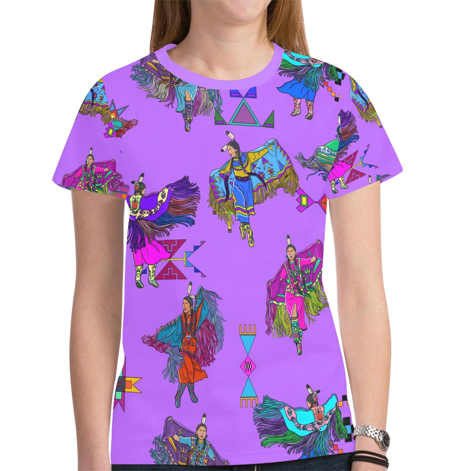 Women's Fancy Dancers Purple T-shirt for Women