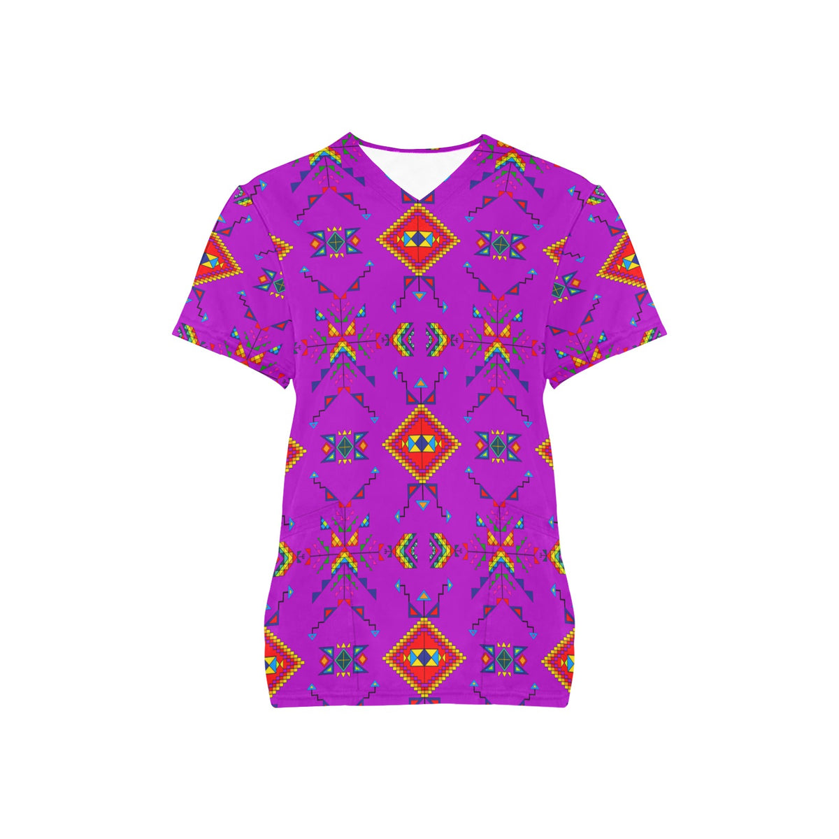 Buffalo Jump Purple Scrub Top