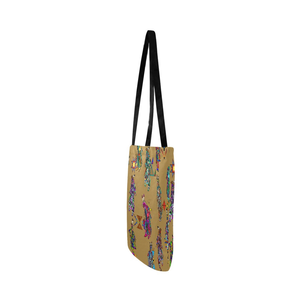 Men's Grass Dancers Earth Reusable Shopping Bag (Two sides)