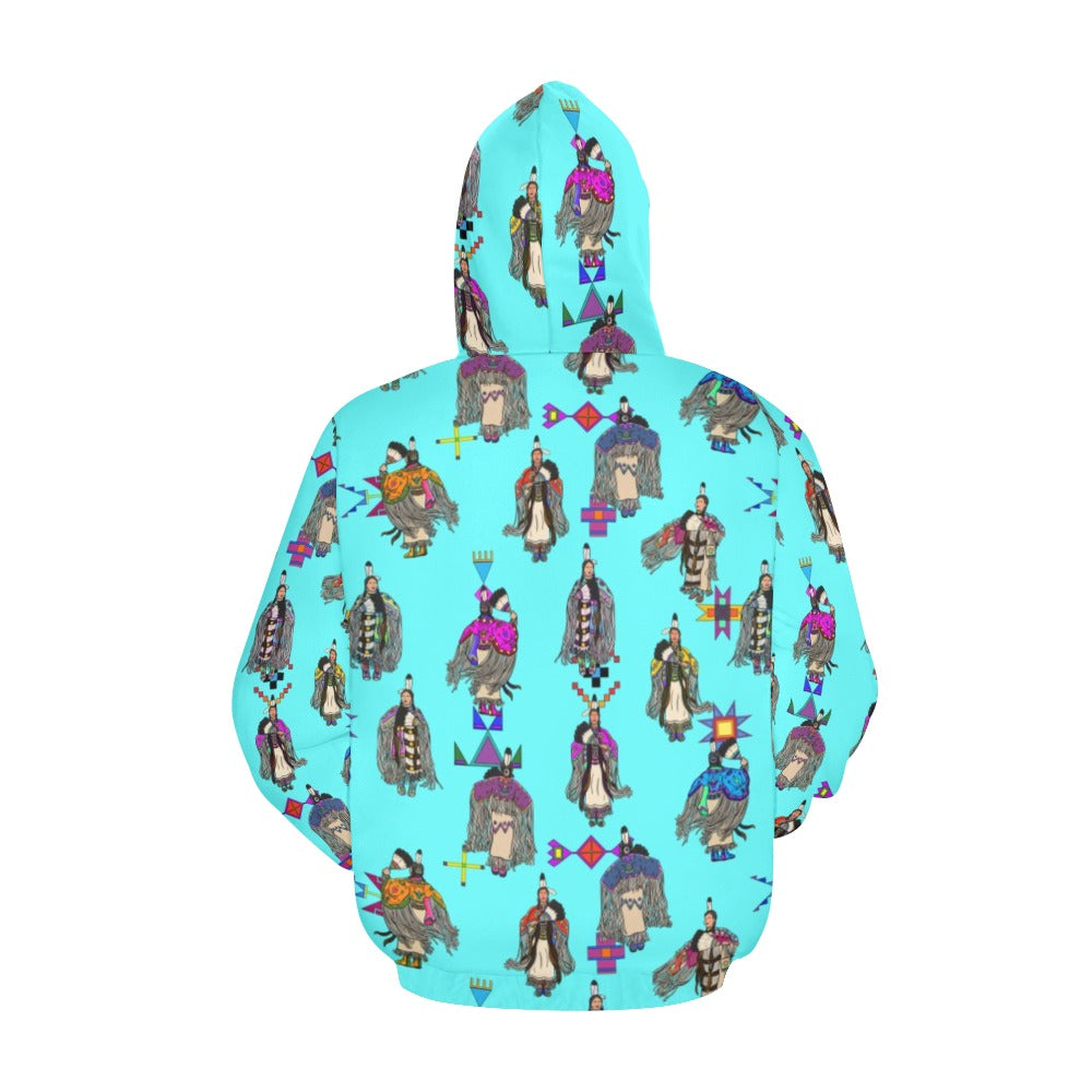 Women's Tradish Dancers Turquoise Hoodie for Women (USA Size)