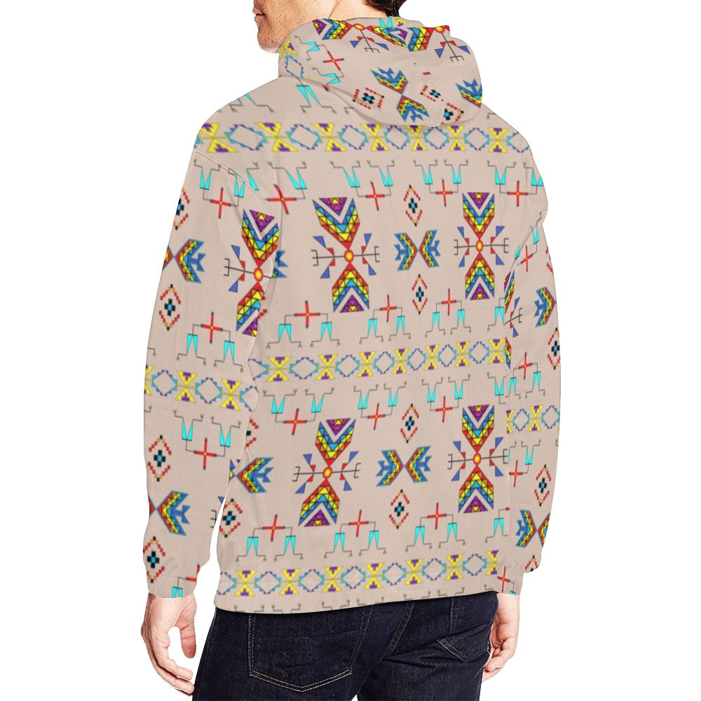 Rainy Chief Rainbow Taupe Hoodie for Men (USA Size)