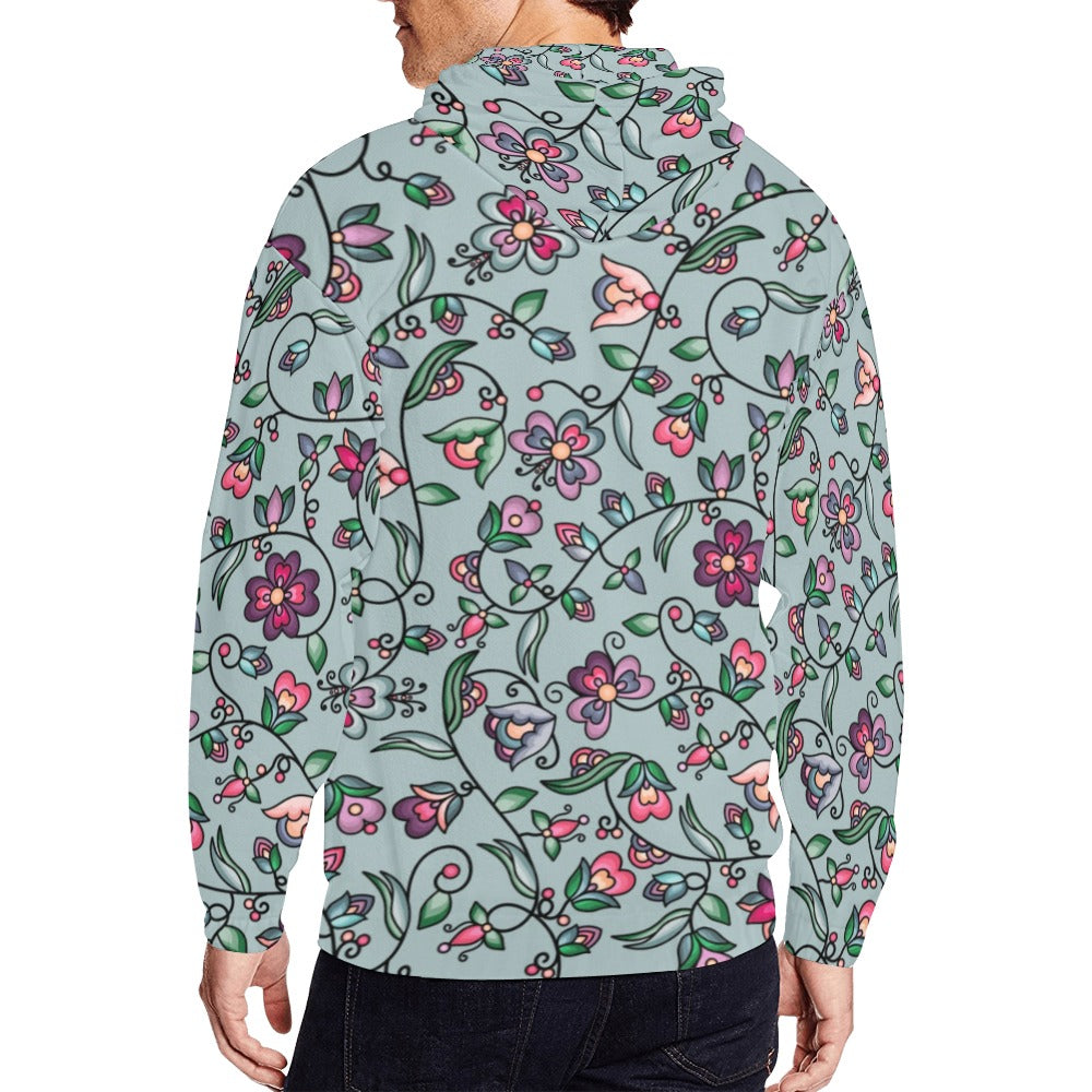 Amber Evening Garland Turquoise Men's Zipper Hoodie