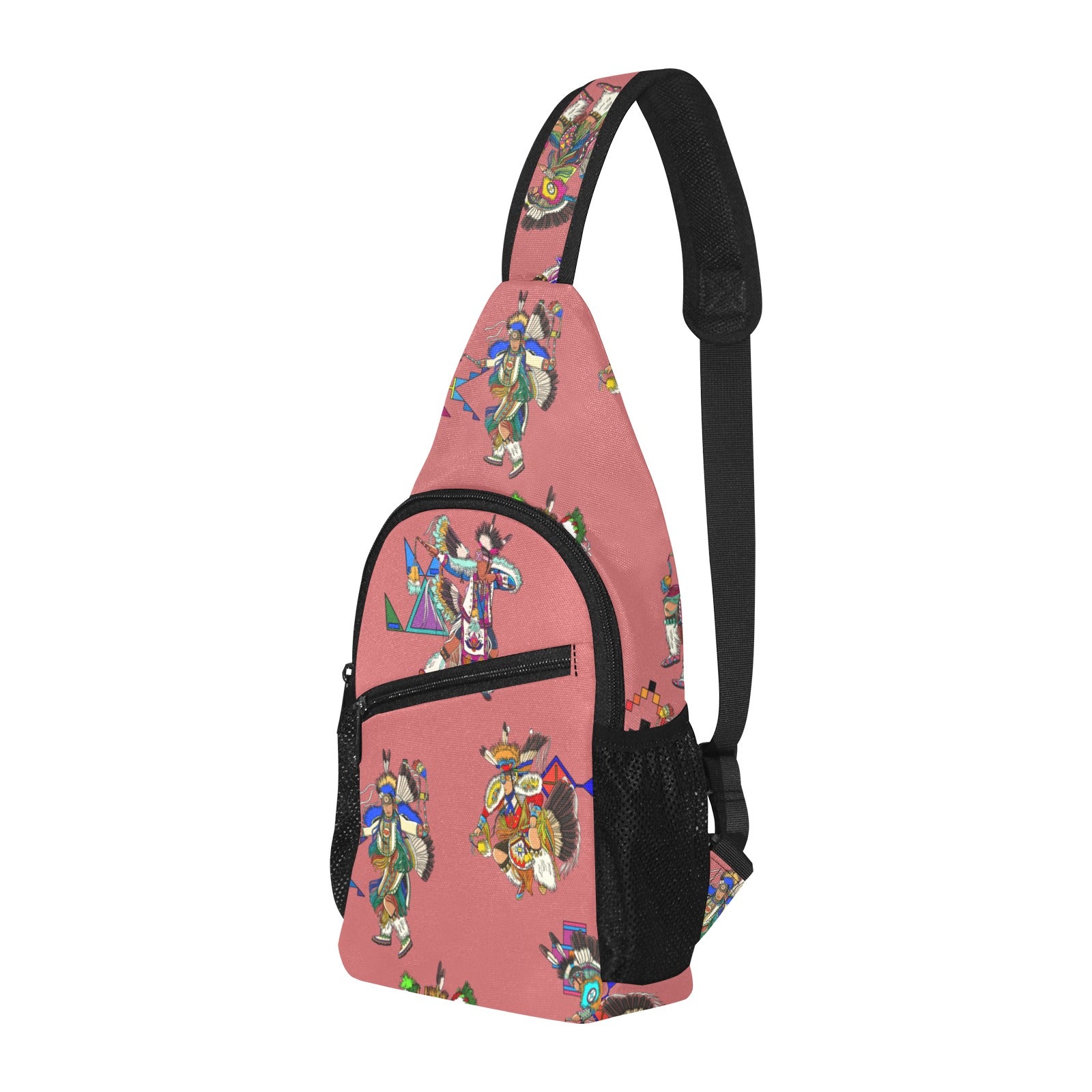 Men's Fancy Dancers Terra Cotta Chest Bag