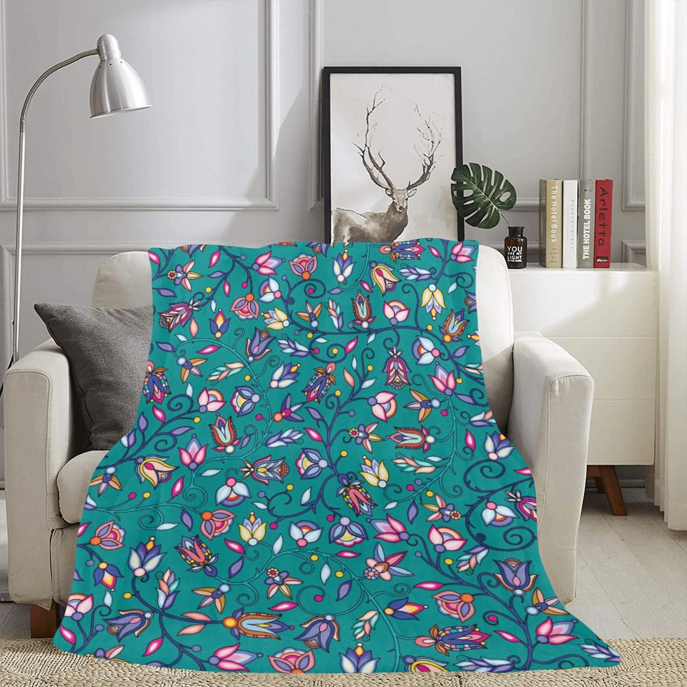 Buffalo Bloom Turquoise Ultra-Soft Micro Fleece Blanket 60"x80"
