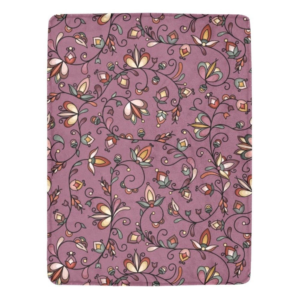 Burnt Sky Petals Magenta Ultra-Soft Micro Fleece Blanket 60"x80"