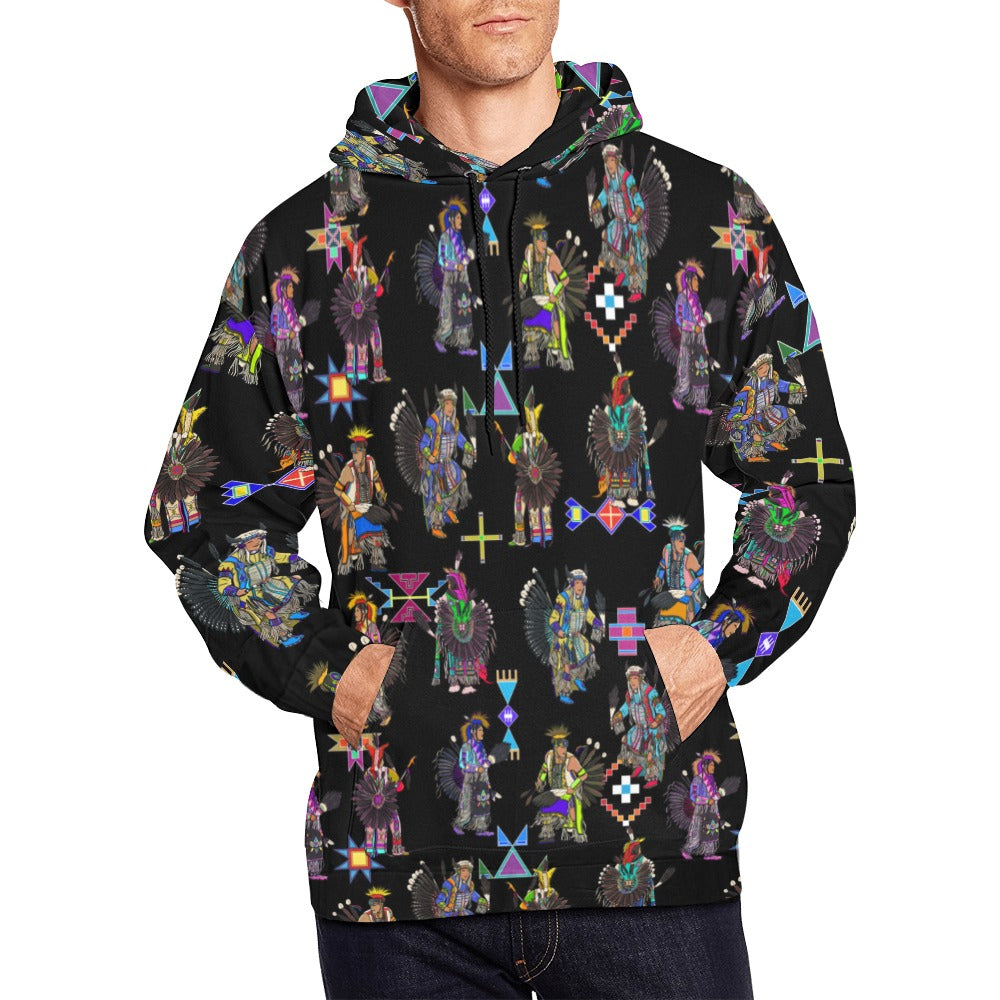 Men's Tradish Dancers Black Hoodie for Men (USA Size)