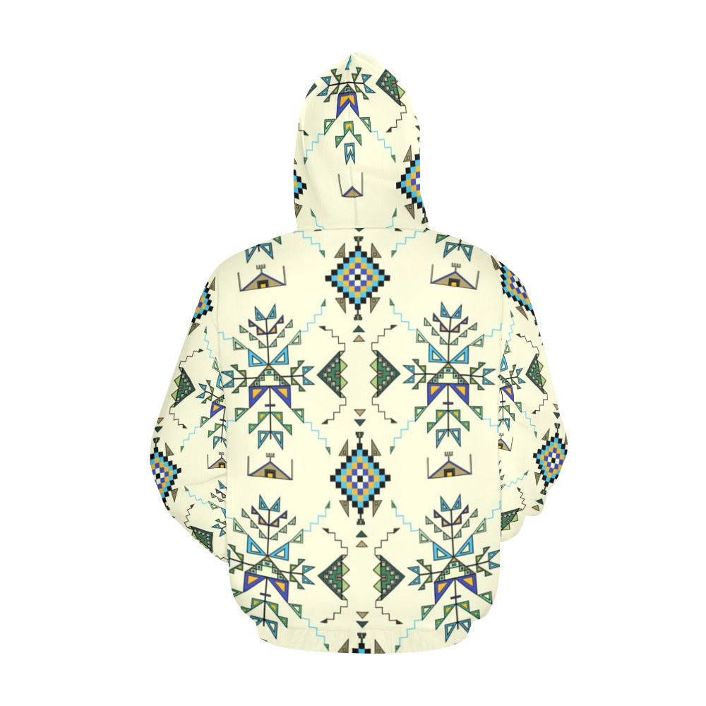 Bear Shield Cream Hoodie for Women (USA Size)