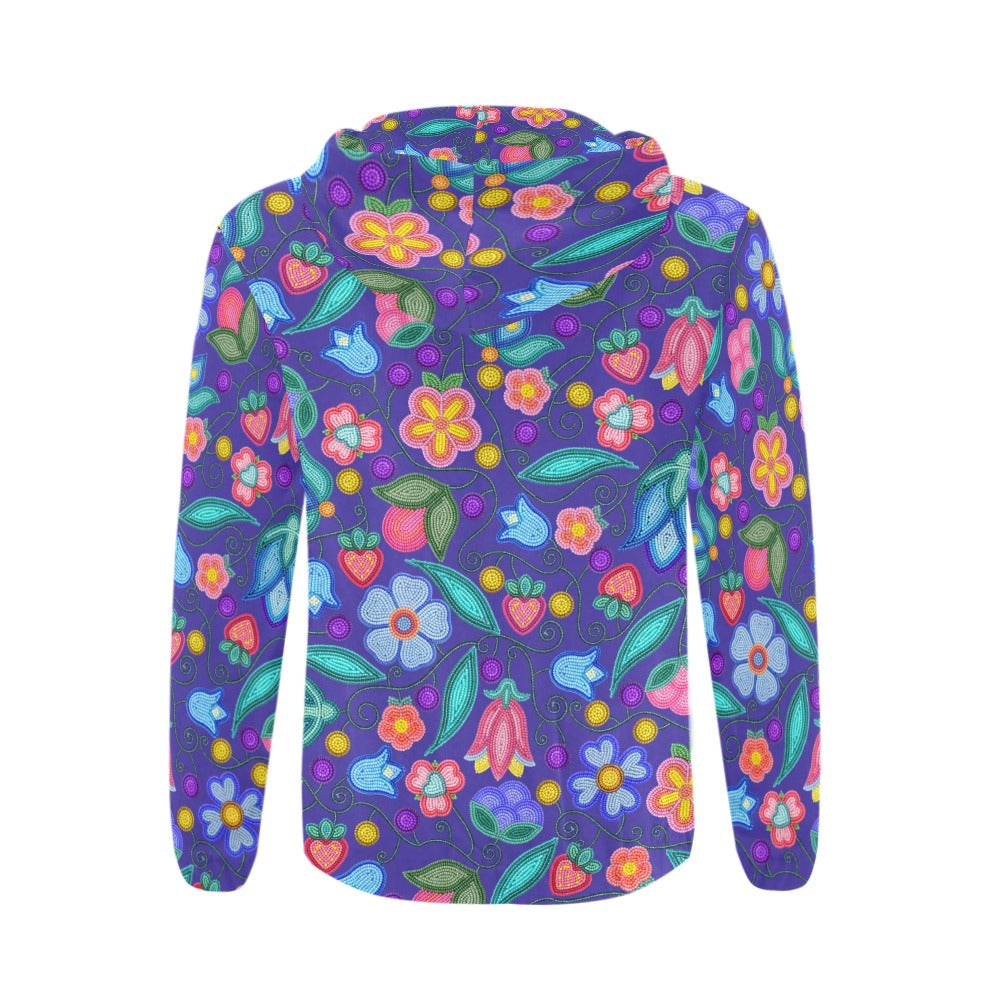 Sweet Offering Indigo Men's Zipper Hoodie