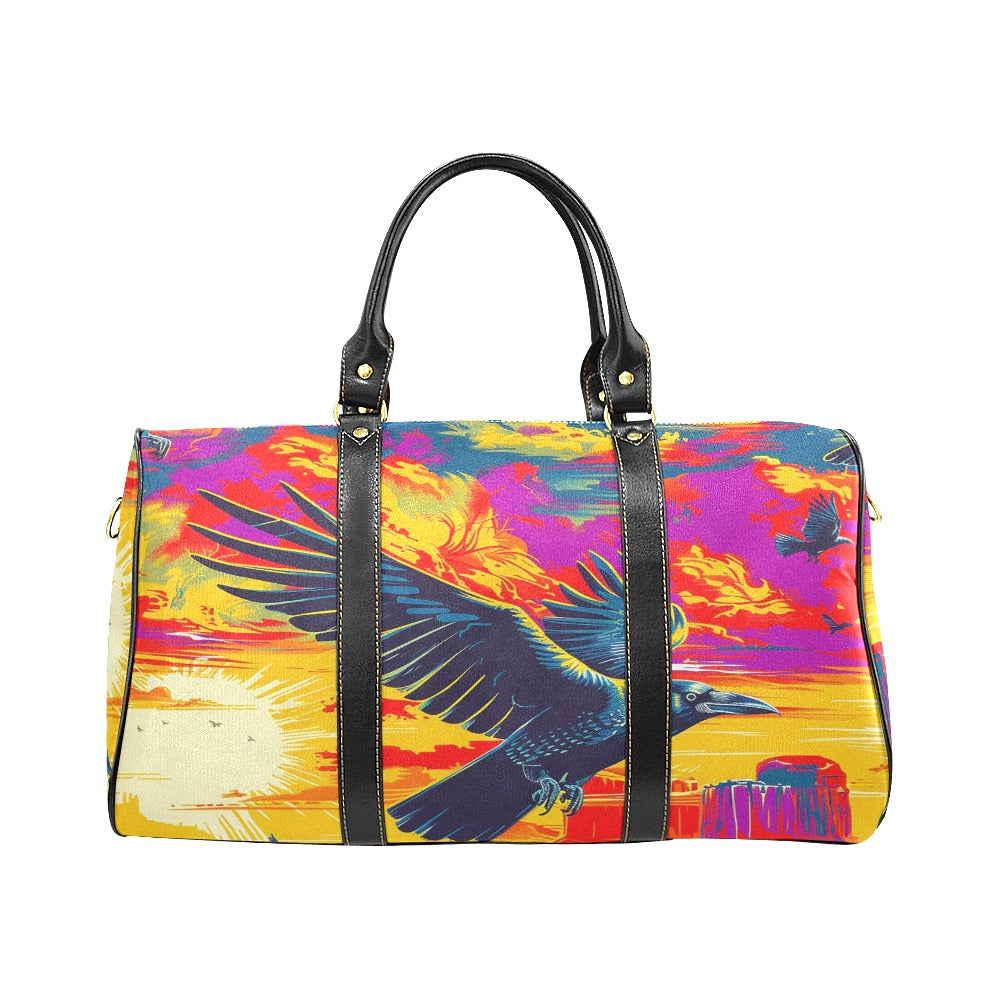 Crow Spreads His Wings Waterproof Travel Bag/Small