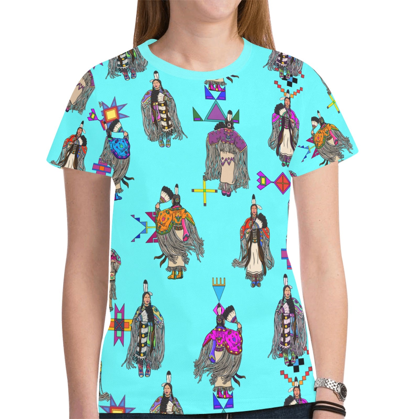 Women's Tradish Dancers Turquoise T-shirt for Women