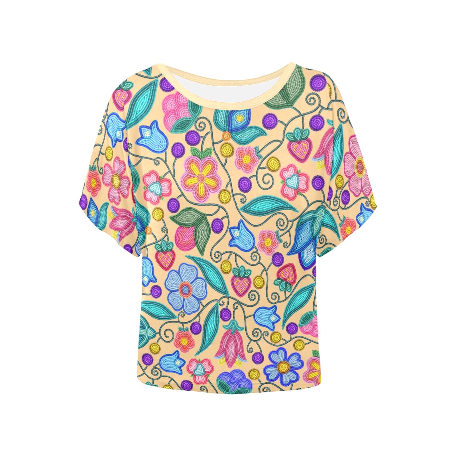 Sweet Offering Cream Women's Batwing-Sleeved Blouse T-shirt