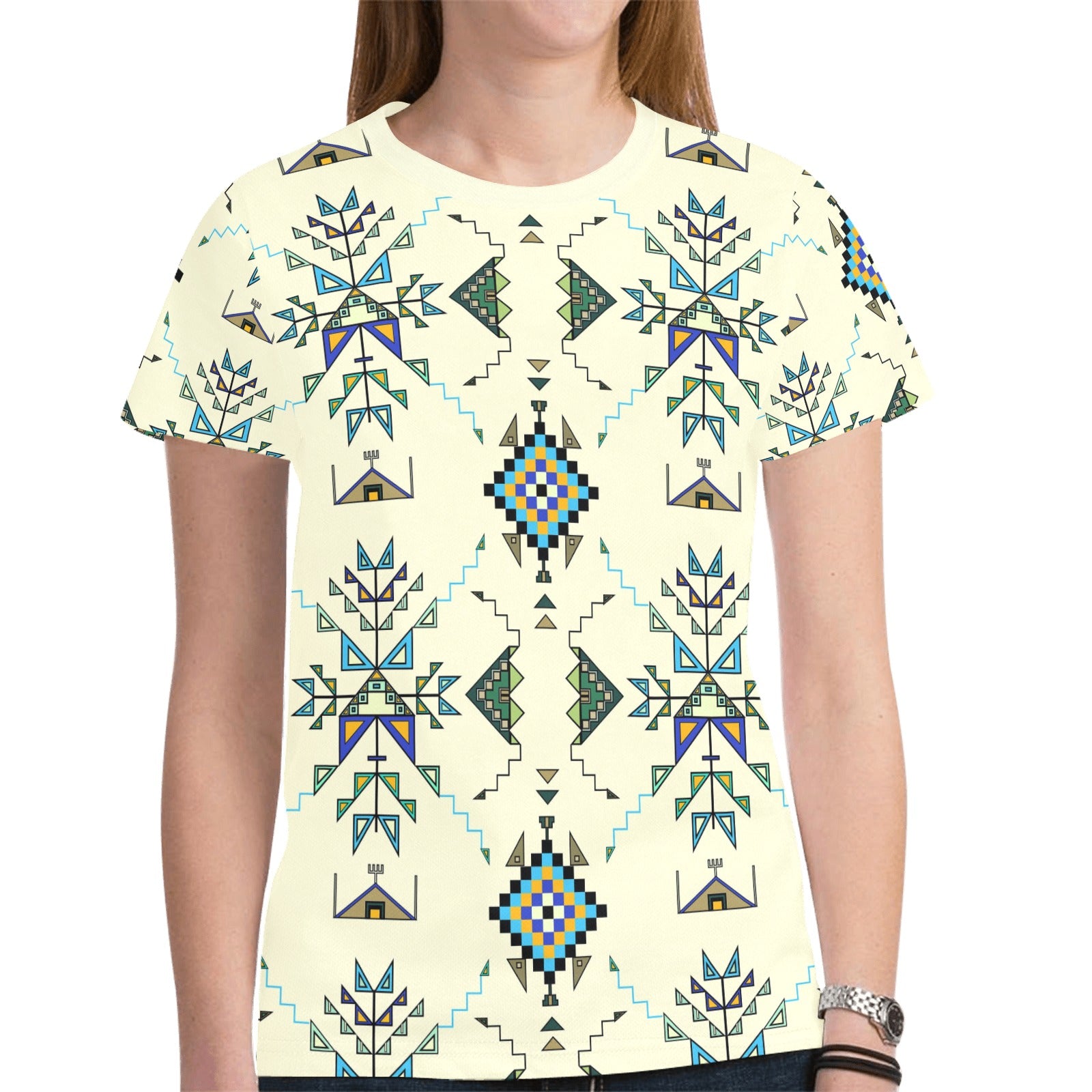 Bear Shield Cream T-shirt for Women