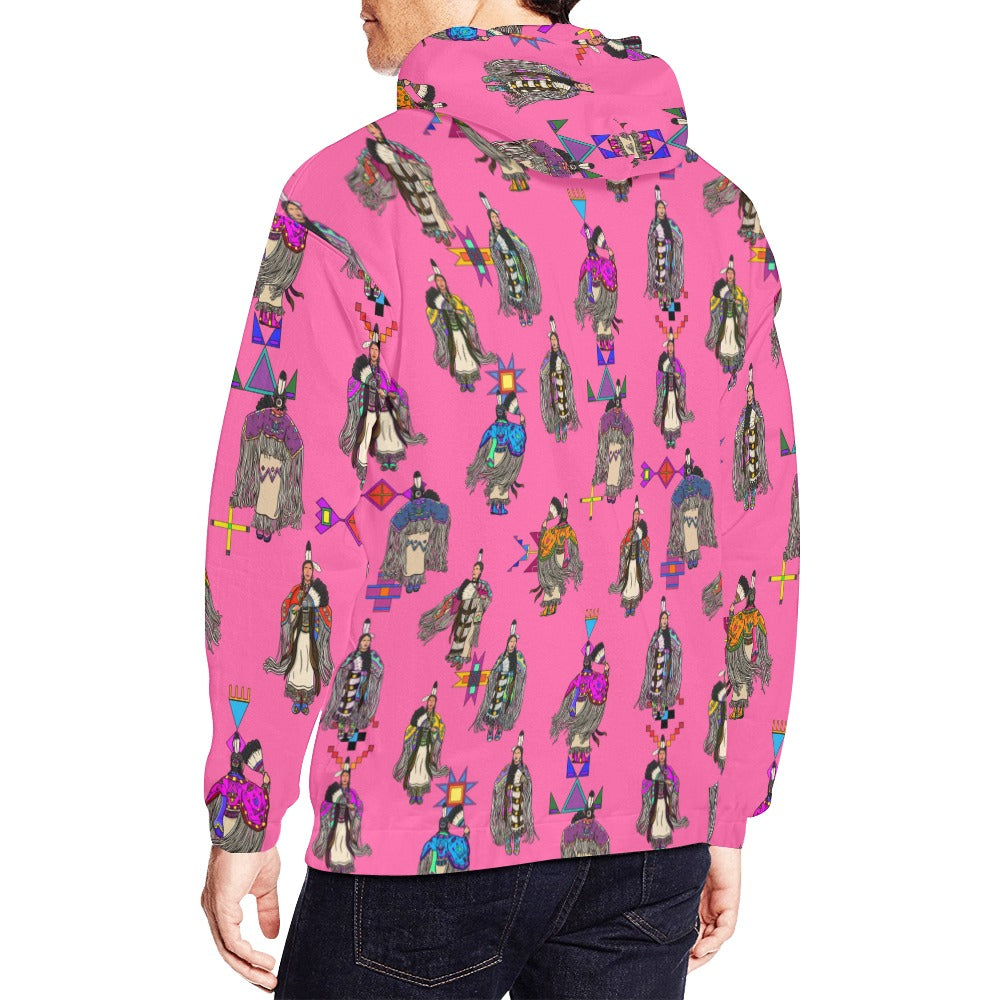 Women's Tradish Dancers Pink Hoodie for Men (USA Size)