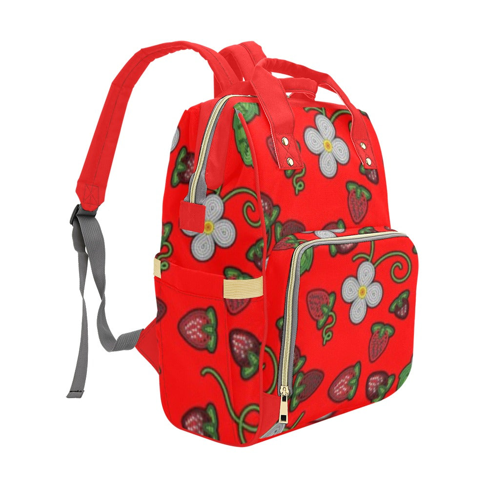 Strawberry Dreams Fire Multi-Function Diaper Backpack/Diaper Bag