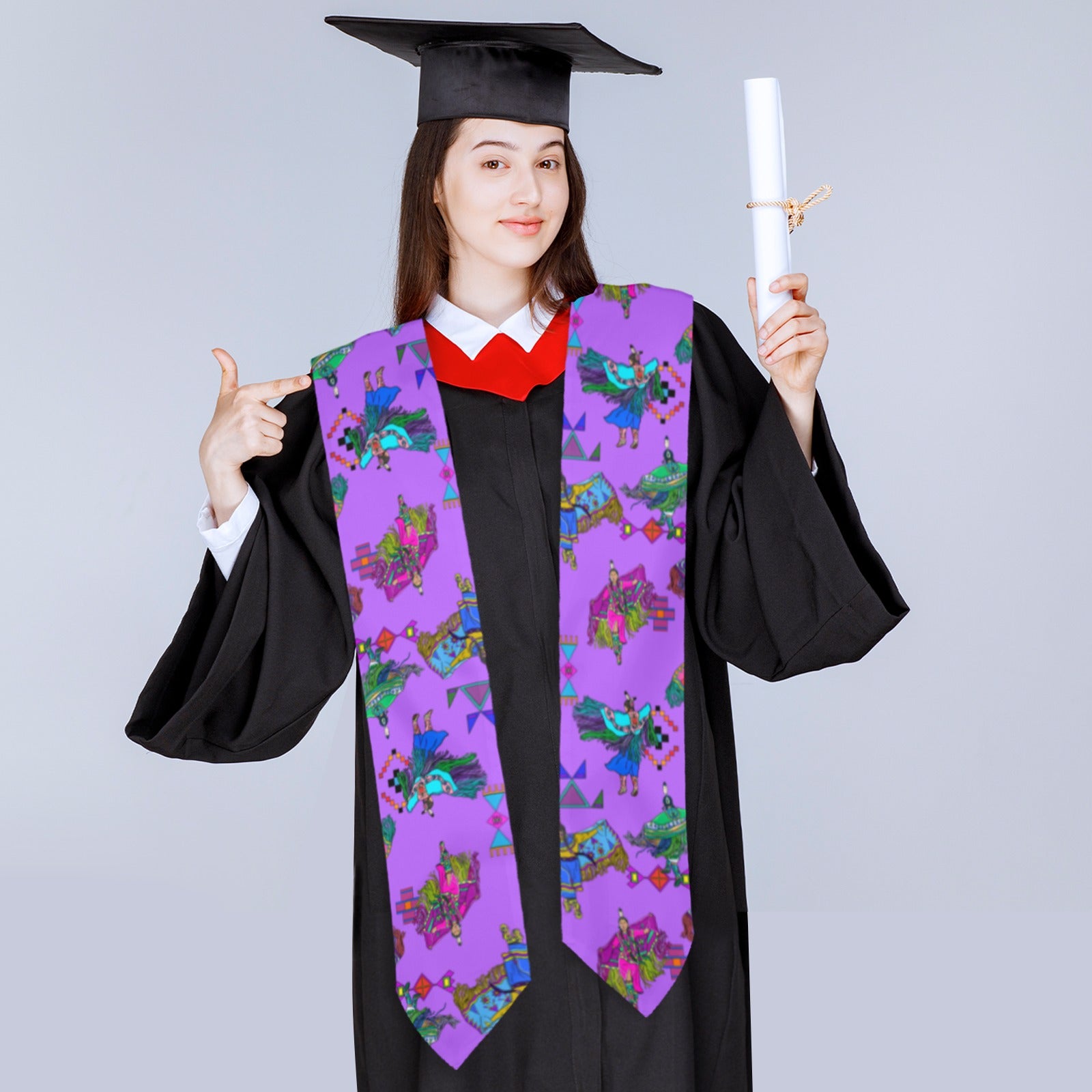 Women's Fancy Dancers Purple Graduation Stole