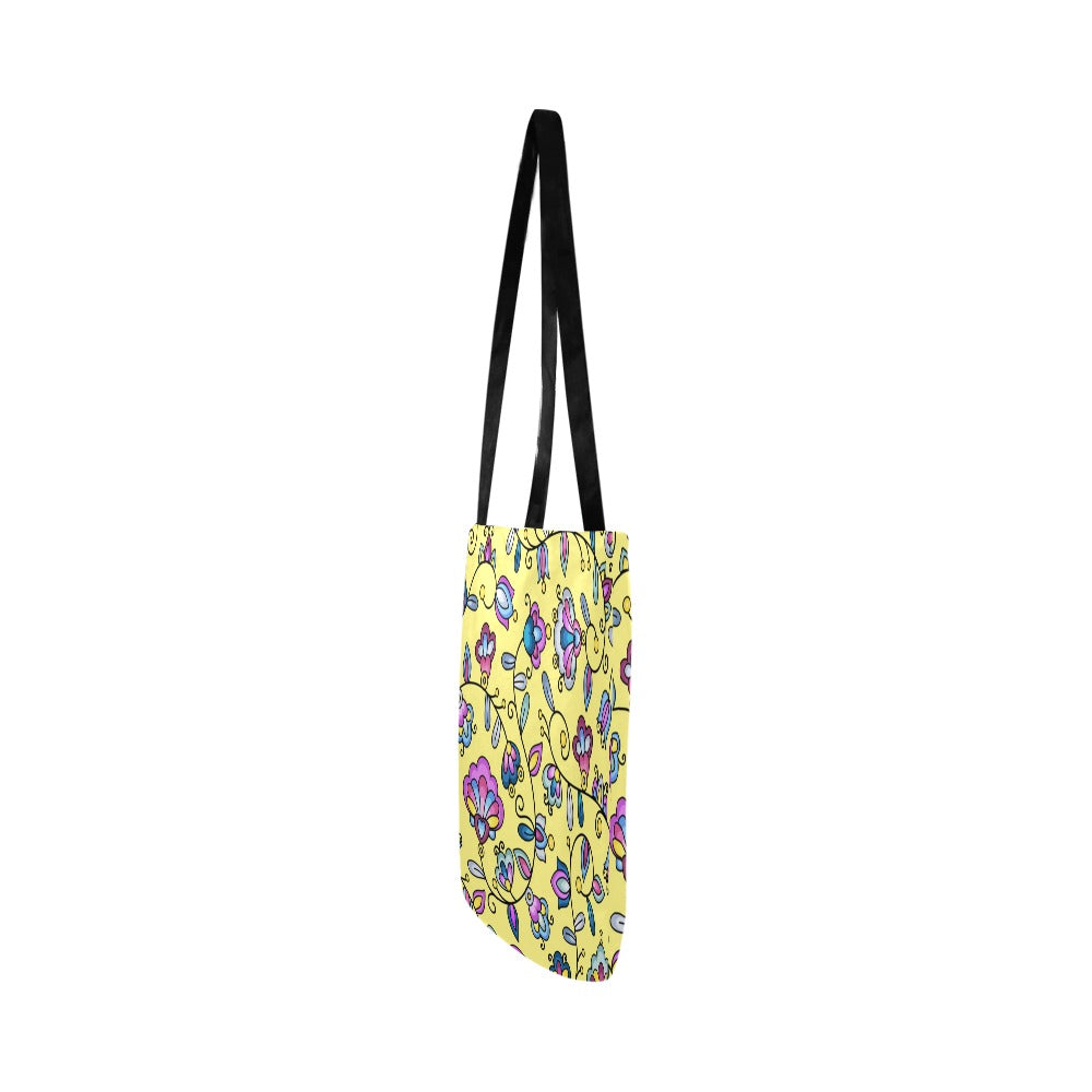 Autumn Bundle Blessing Yellow Reusable Shopping Bag (Two sides)
