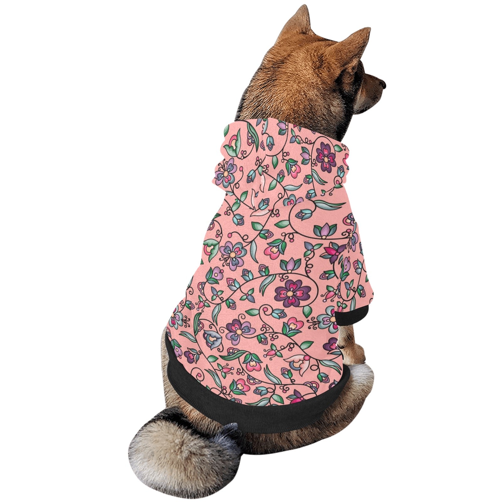 Amber Evening Garland Peach Pet Dog Hoodie