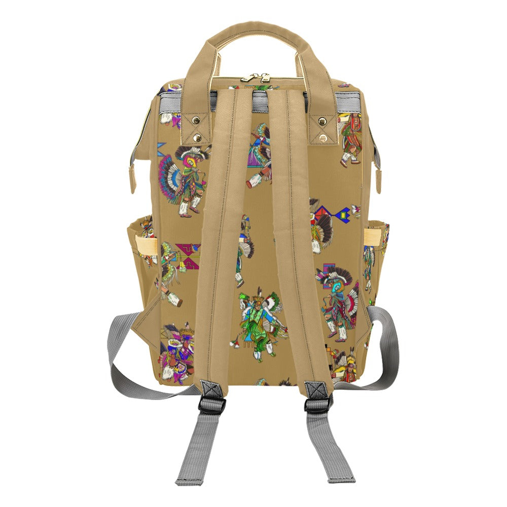 Men's Fancy Dancers Earth Multi-Function Diaper Backpack/Diaper Bag