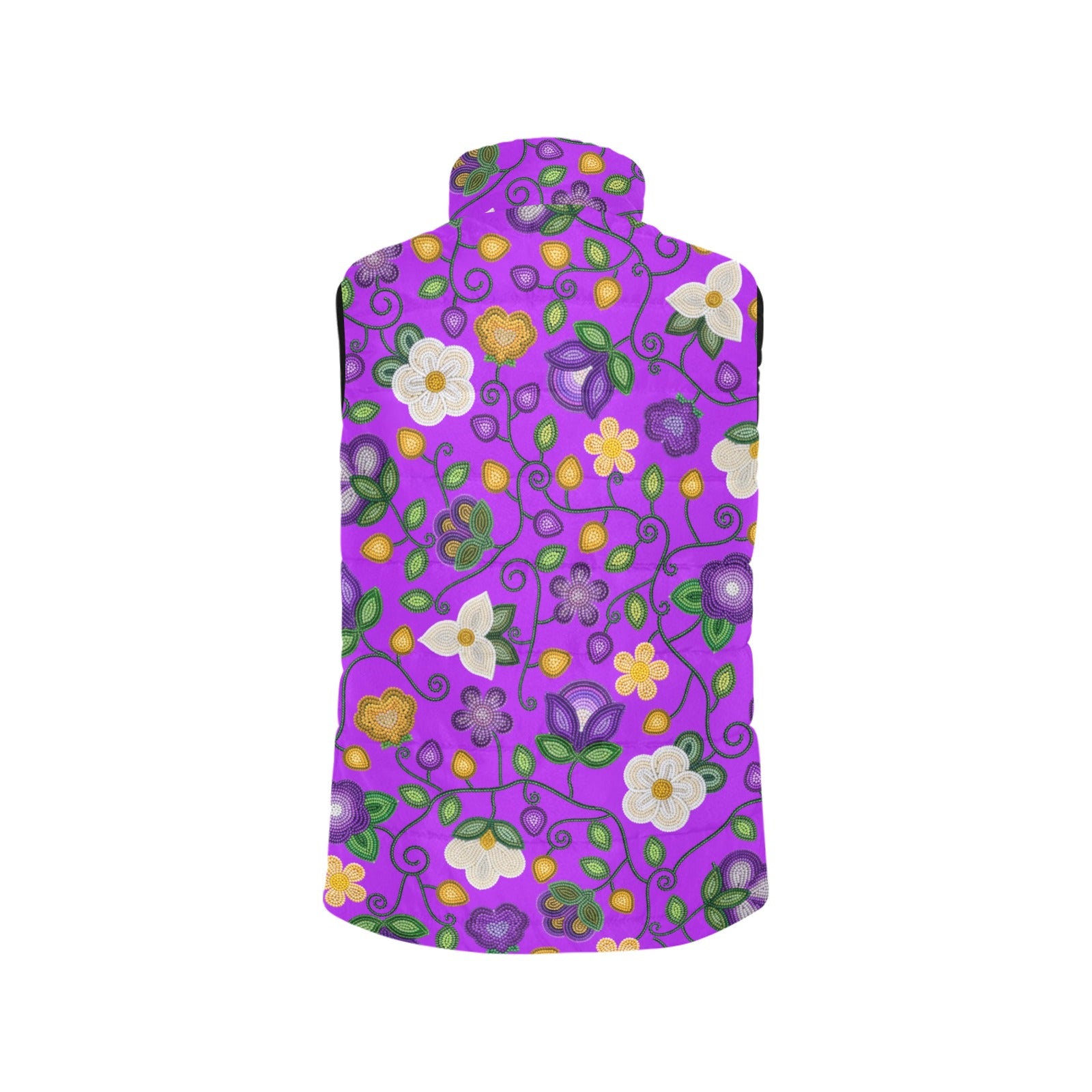Midnight Moss Bloom Purple Women's Padded Vest Jacket
