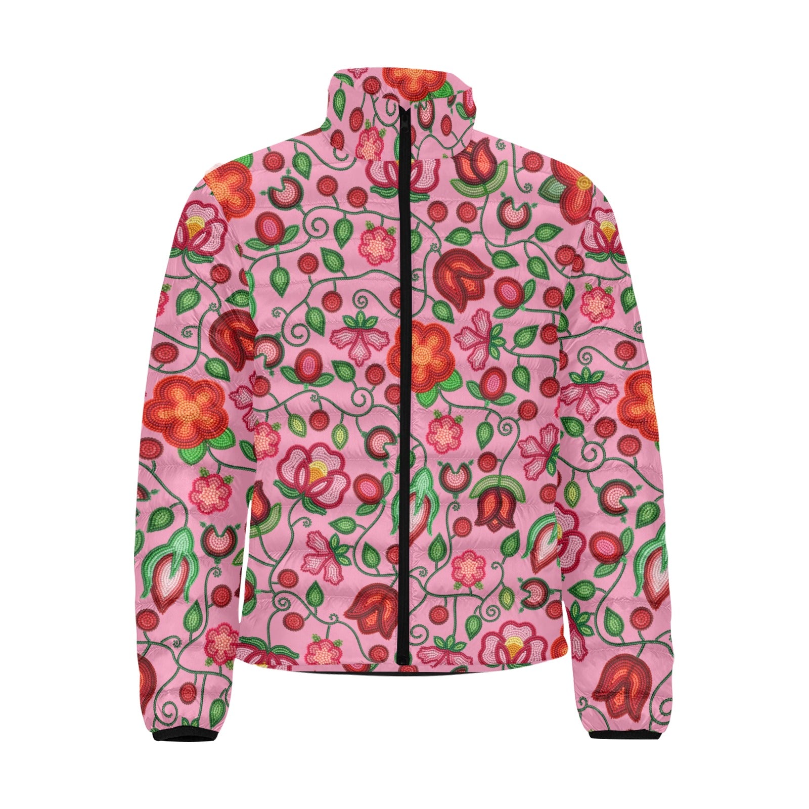 Rose Reverie Pink Men's Padded Jacket