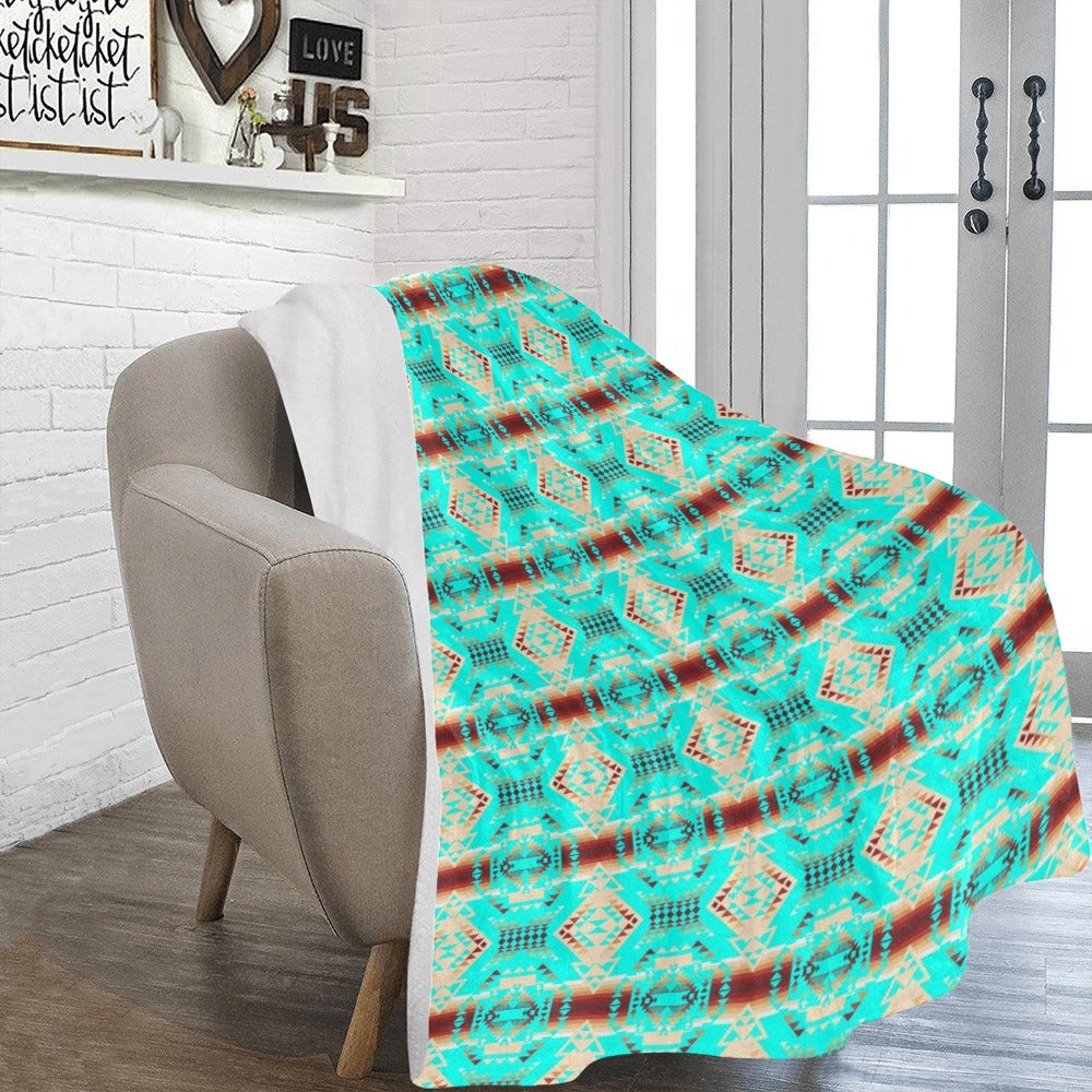 Gathering Earth Turquoise Ultra-Soft Micro Fleece Blanket 60"x80"