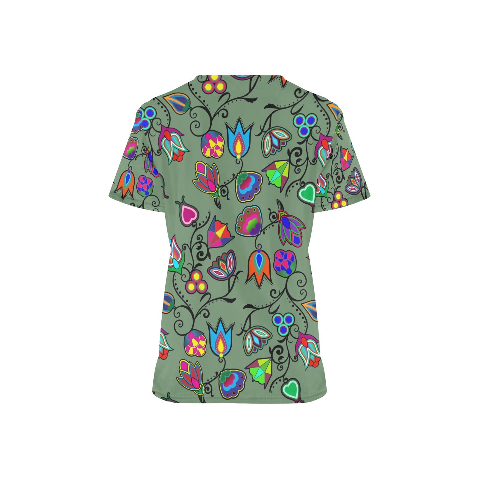 Indigenous Paisley Dark Sea Scrub Top