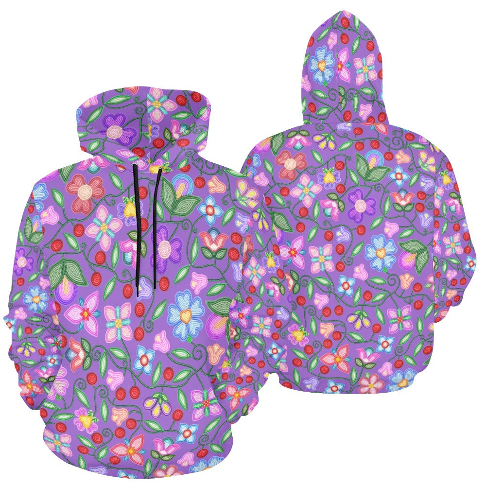 Petal Harmony Lavender All Over Print Hoodie for Women (USA Size)