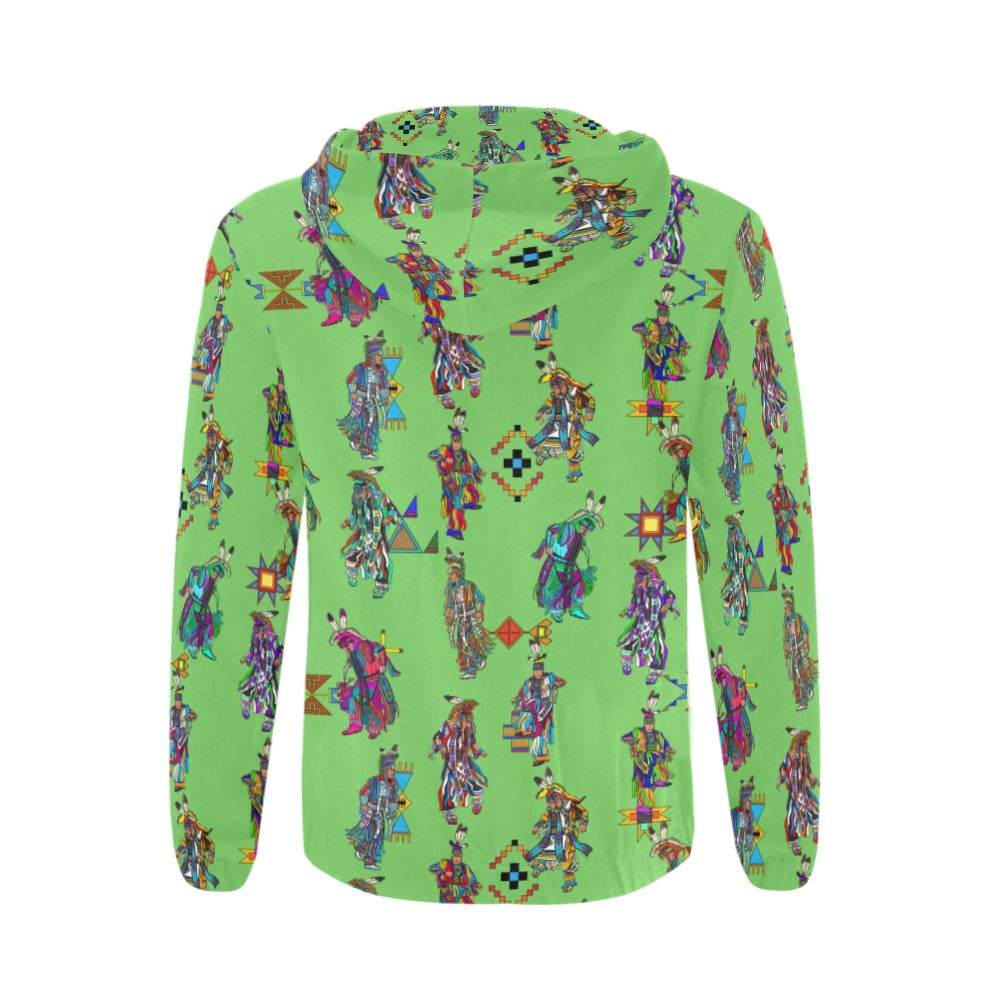 Men's Grass Dancers Grass Men's Zipper Hoodie