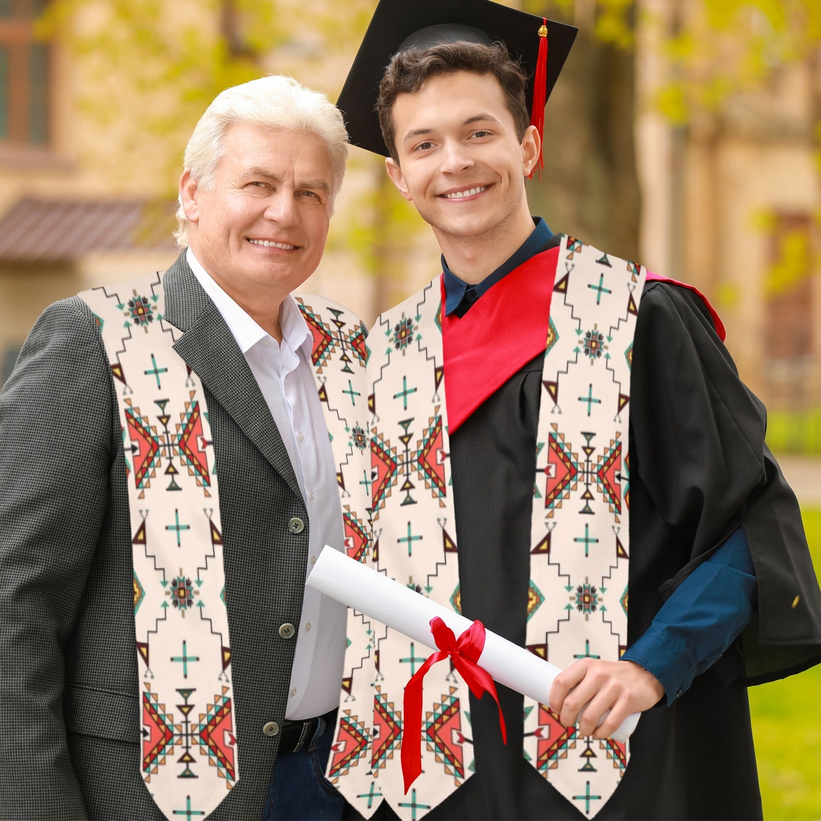 Thunder Flight Cream Graduation Stole
