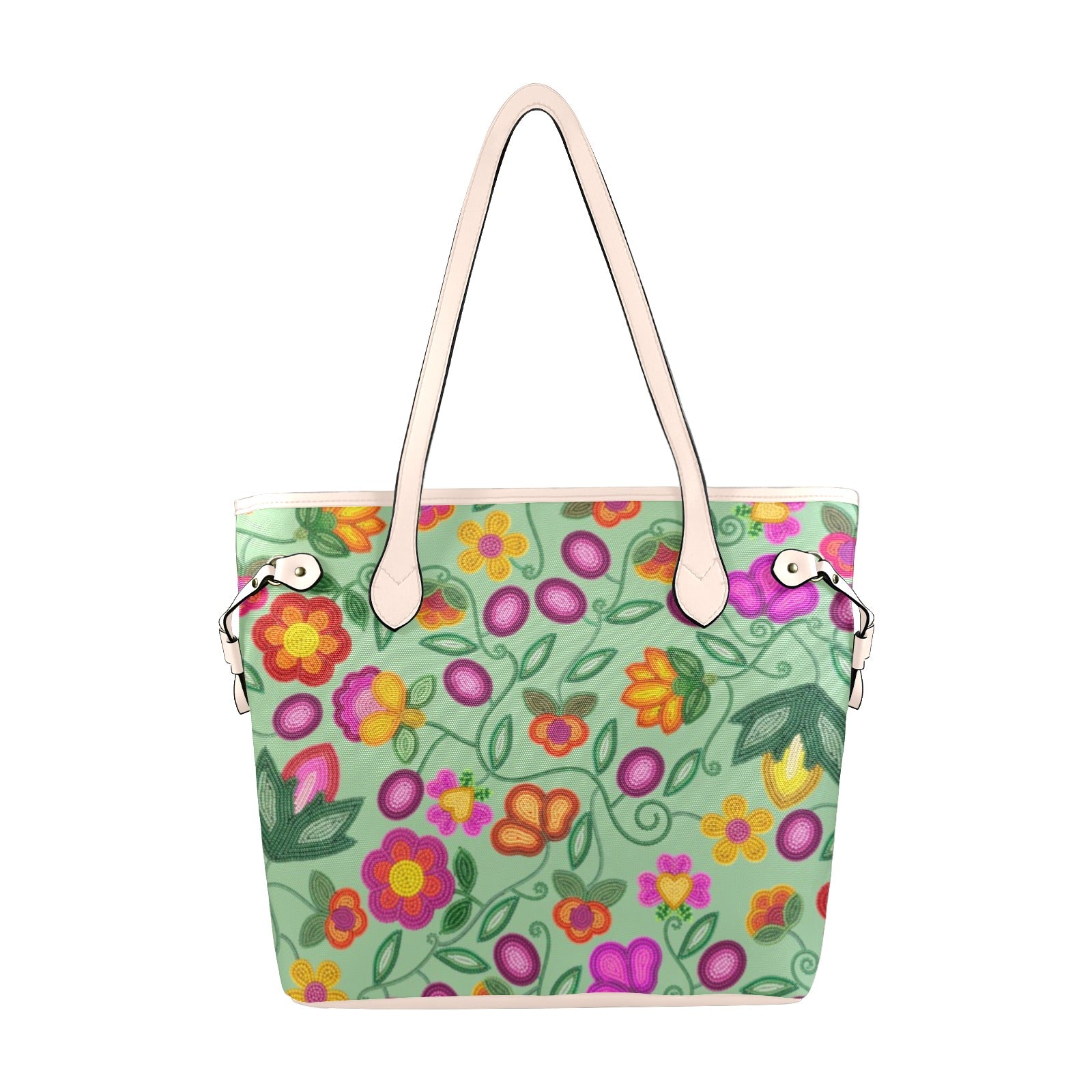 Boreal Bounty Green Clover Canvas Tote Bag