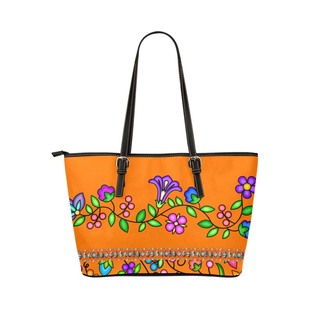 Grandmother Legacy Orange Leather Tote Bag/Large