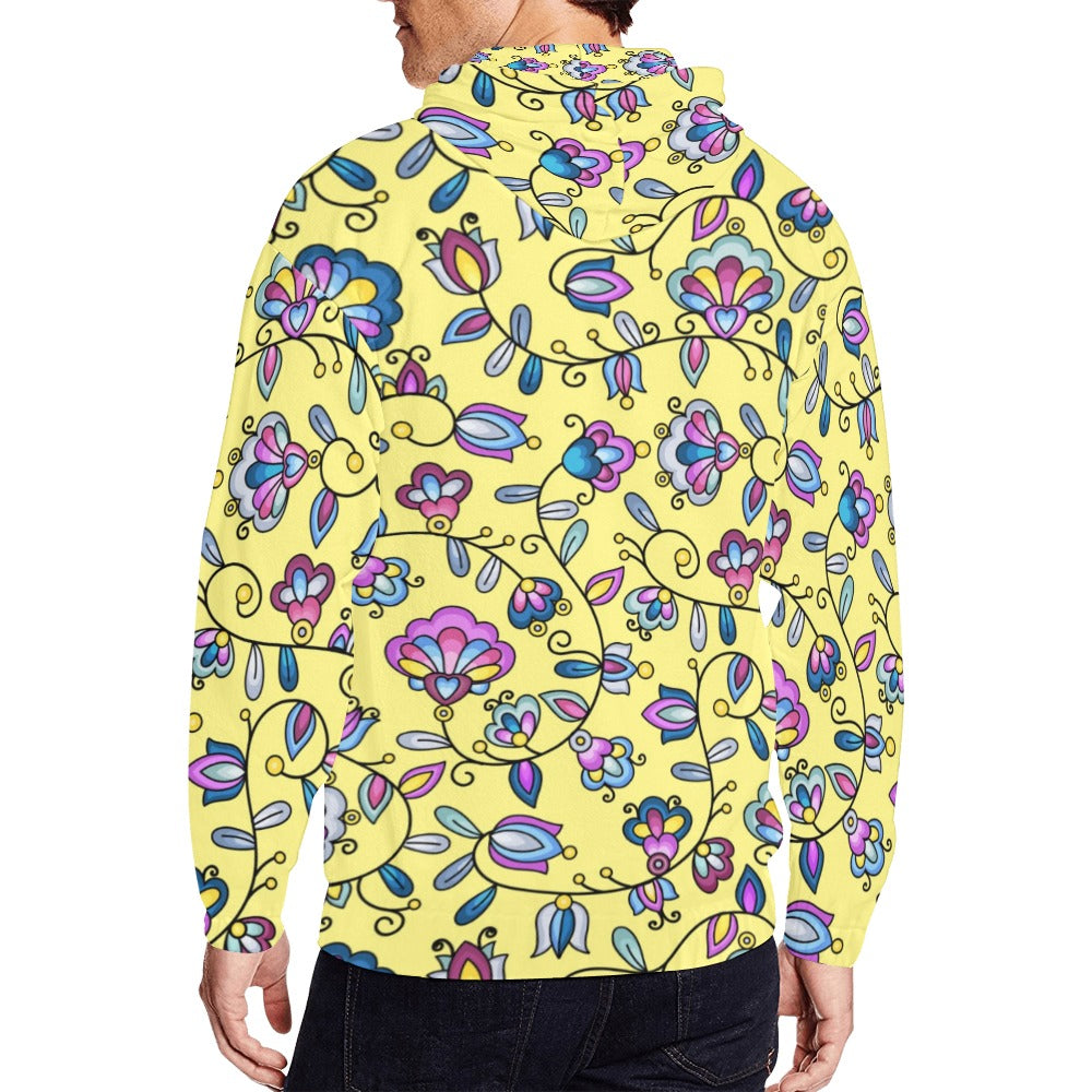 Autumn Bundle Blessing Yellow Men's Zipper Hoodie