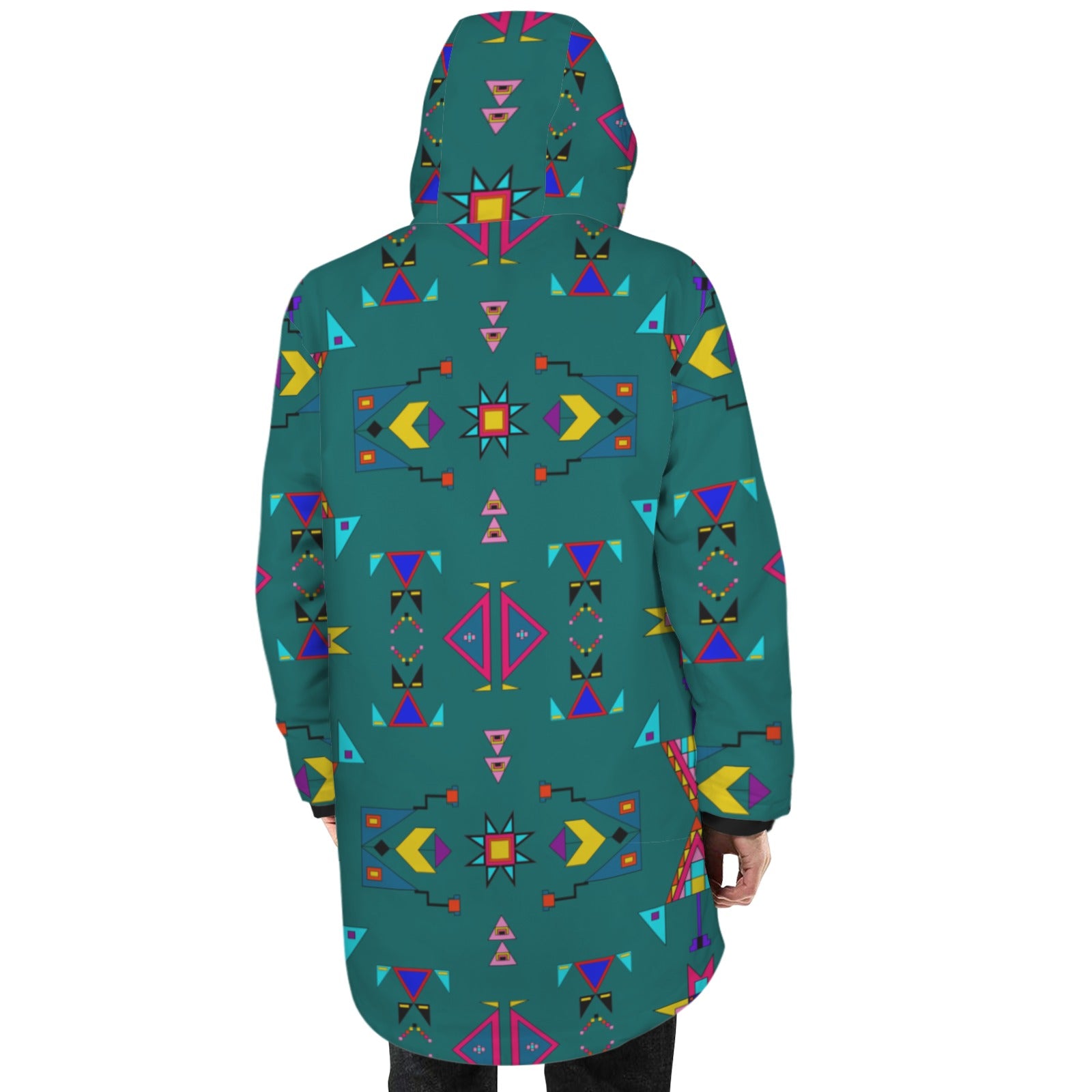 Enemy Territory Teal Unisex Sherpa Lined Hooded Coat