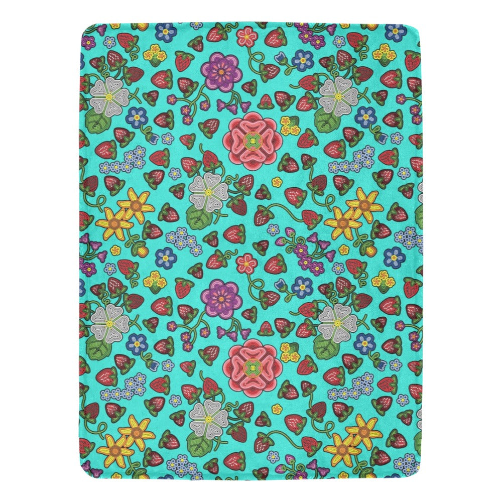 Berry Pop Turquoise Ultra-Soft Micro Fleece Blanket 60"x80"