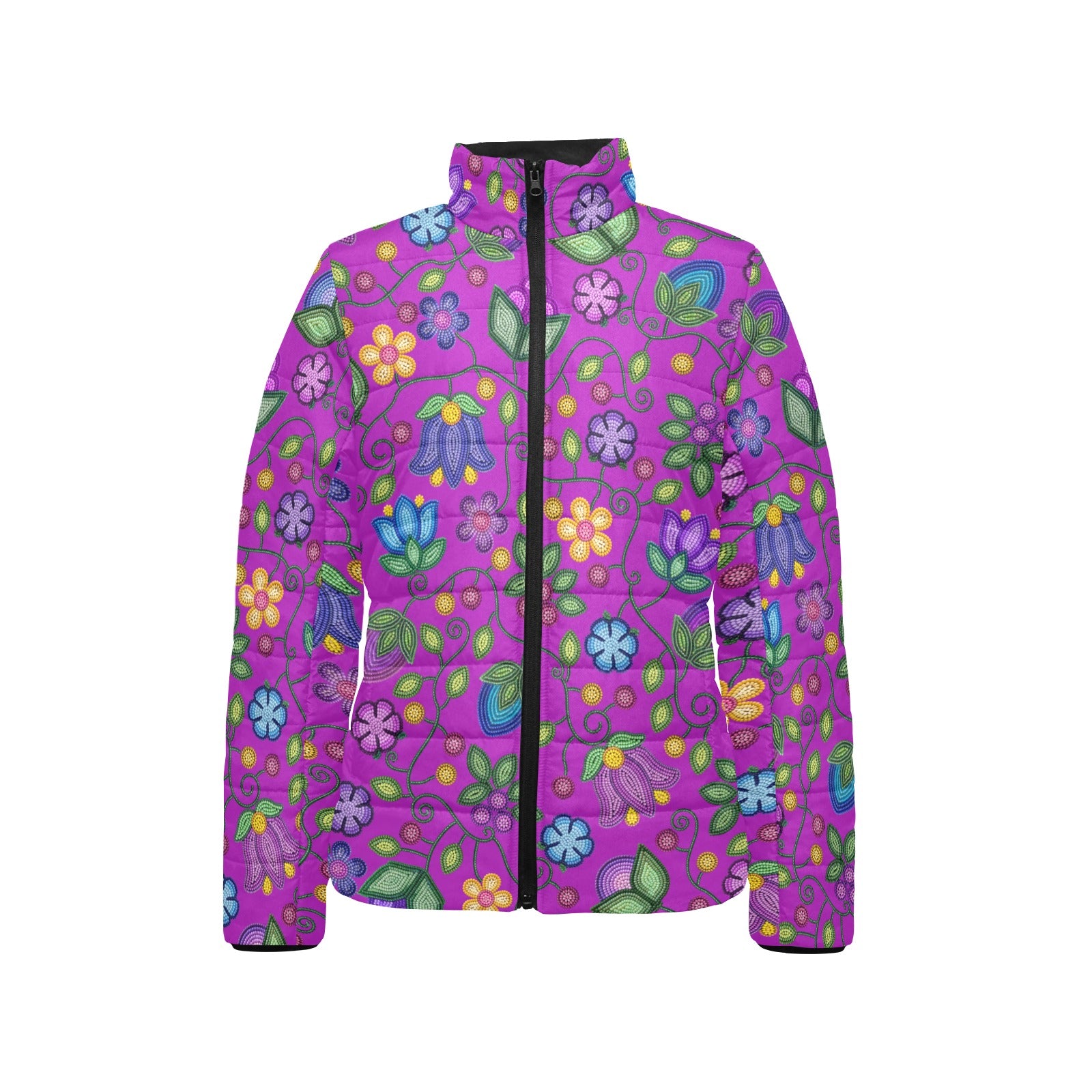 Bloom Uplift Purple Women's Stand Collar Padded Jacket