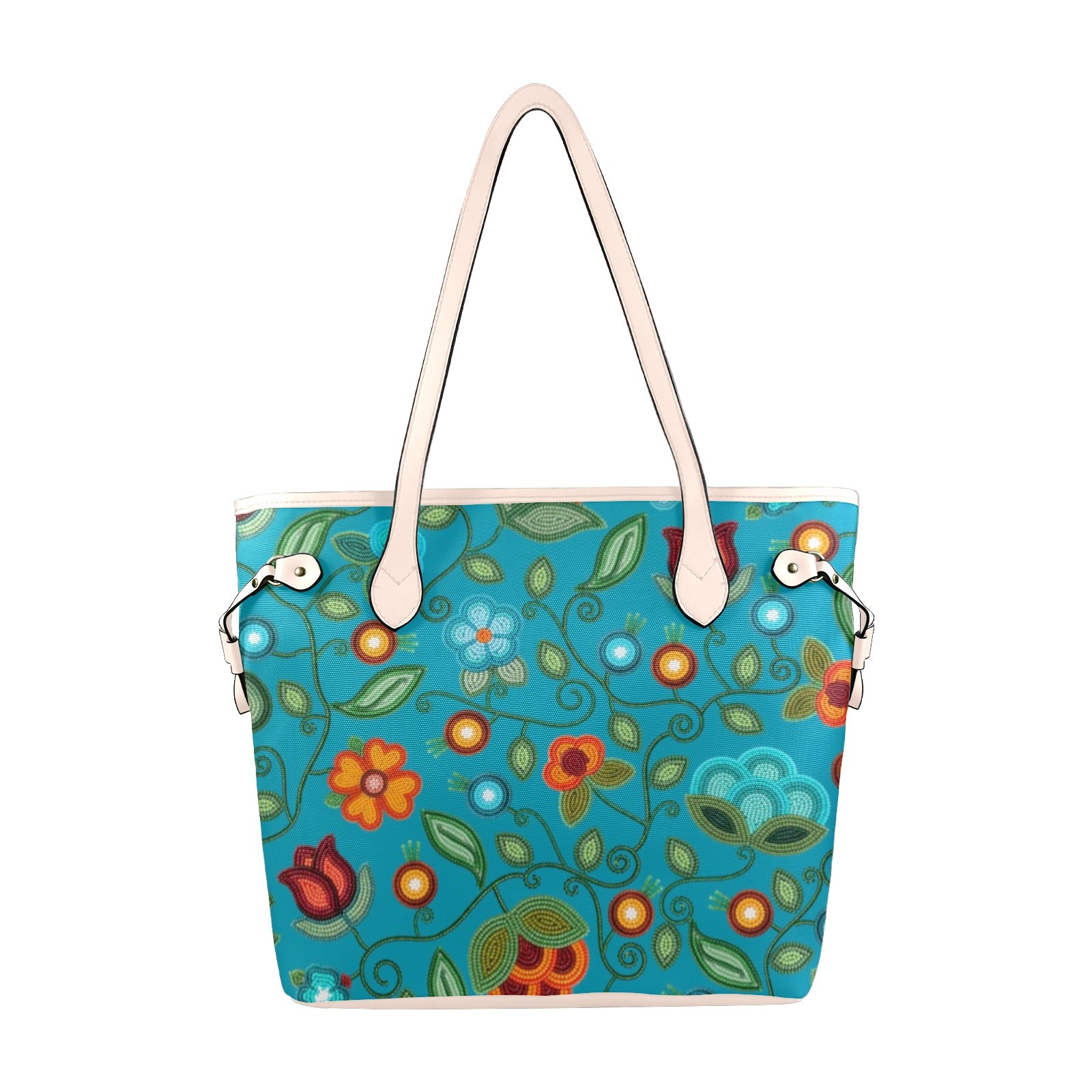 Prairie Fire Petals Ocean Clover Canvas Tote Bag