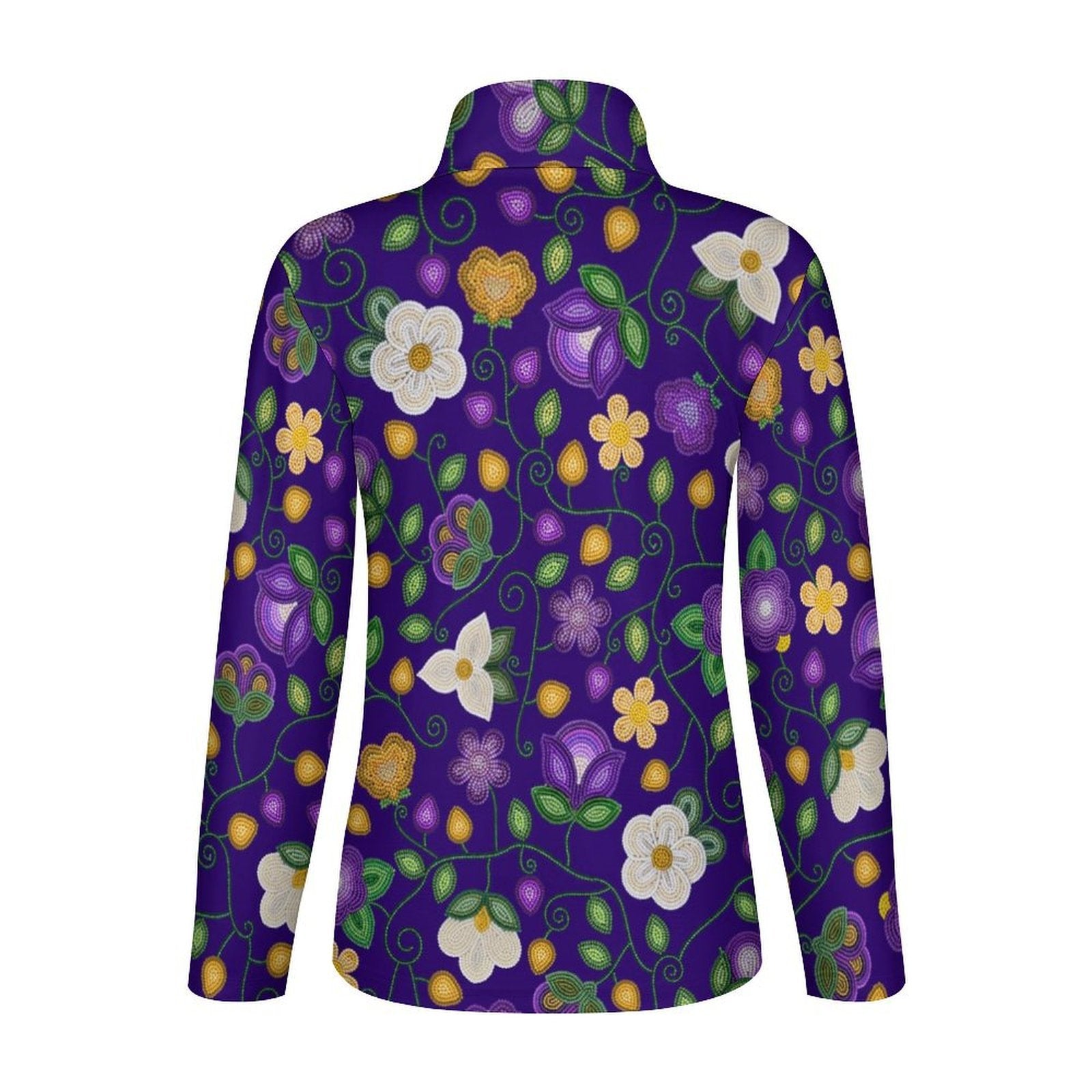 Midnight Moss Bloom Aubergine Long Sleeve Yoga Shirt
