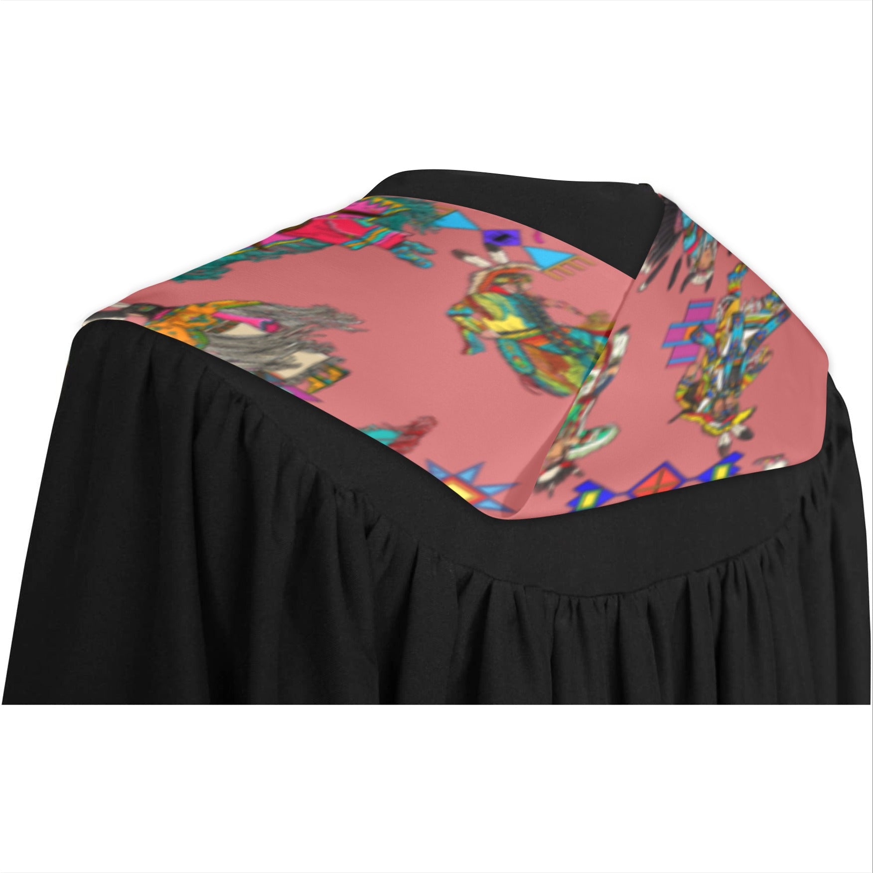 Grand Entry Dancers Terra Cotta Graduation Stole